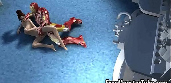  Foxy 3D brunette getting fucked hard by Iron Manan2-high 2